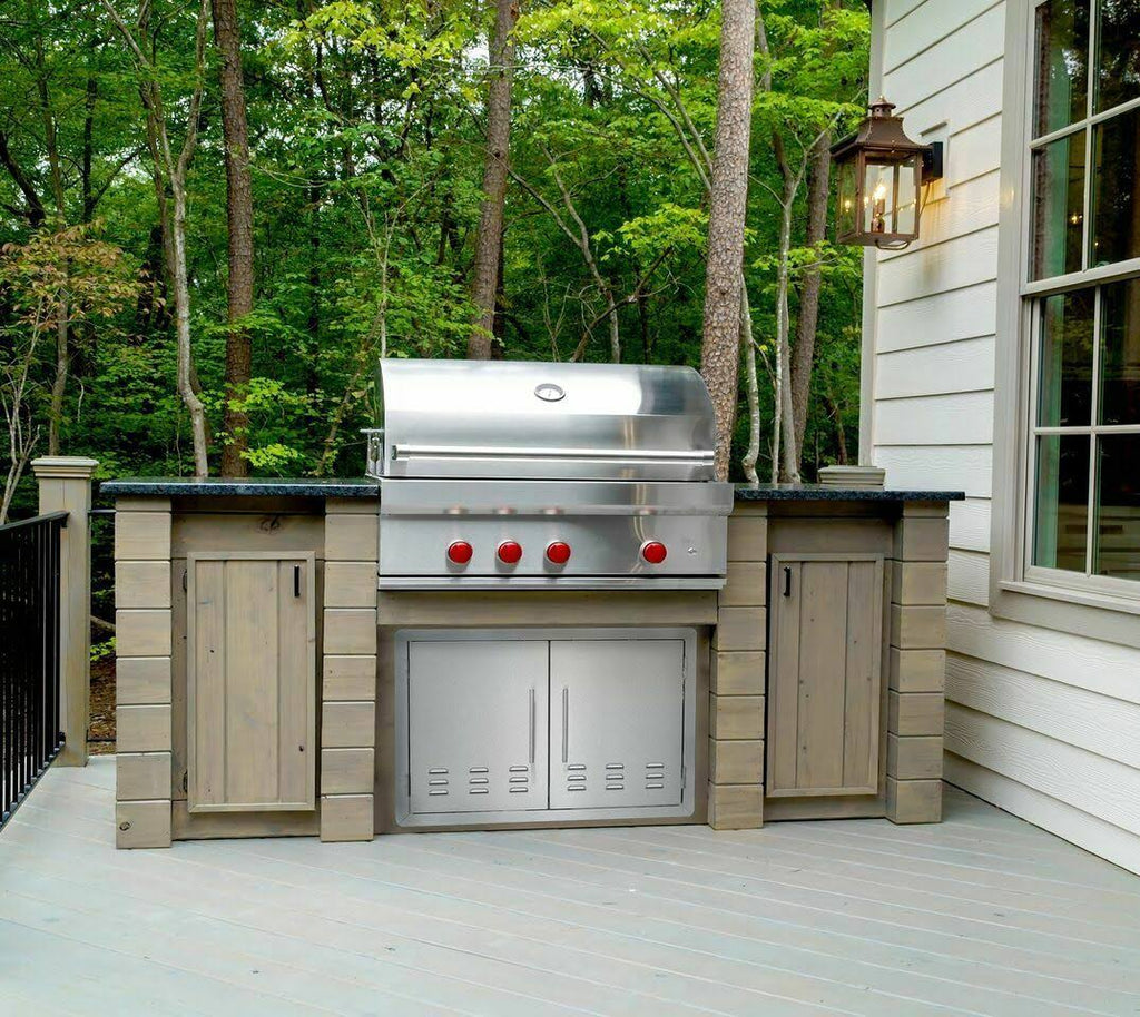 Stainless Steel BBQ Grill Double Access Door Panel with Vent T79432