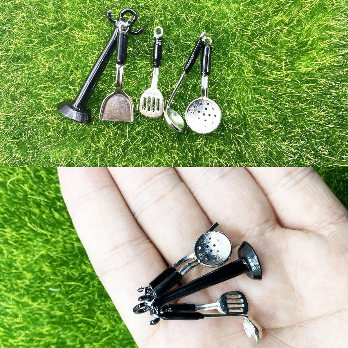 Miniature Kitchen Cookware Accessories Mini Pot Dish Knife Fork M130925