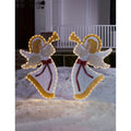 Set Of 2 Pre-Lit Outdoor Angels N709