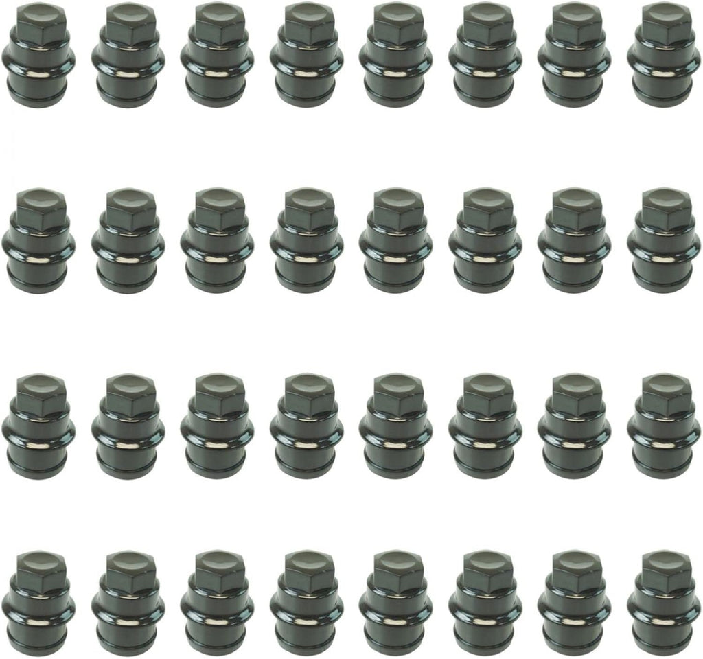 Black Plastic Wheel Lug Nut Cap Set of 32 N659789