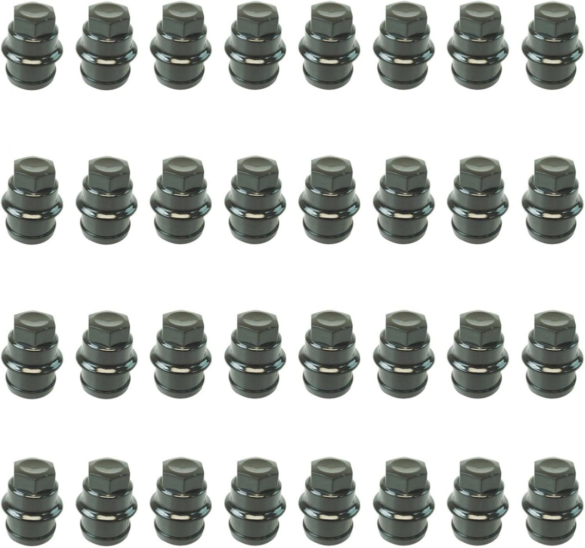 Black Plastic Wheel Lug Nut Cap Set of 32 N659789