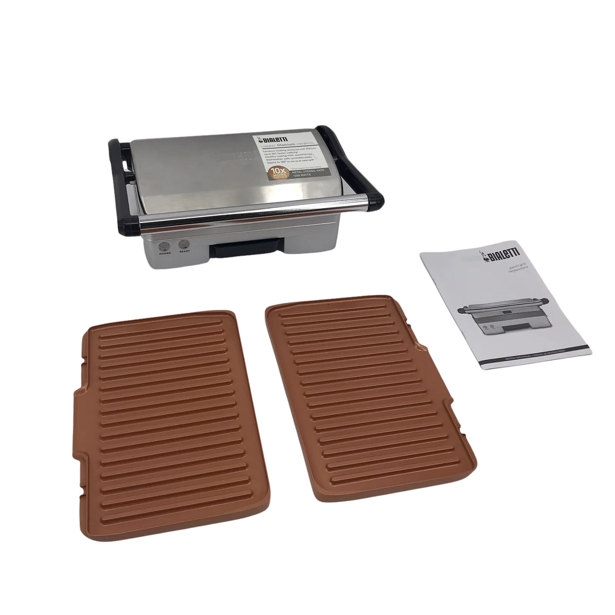Copper Titanium Ceramic Panini Maker 1200 Watts W5775