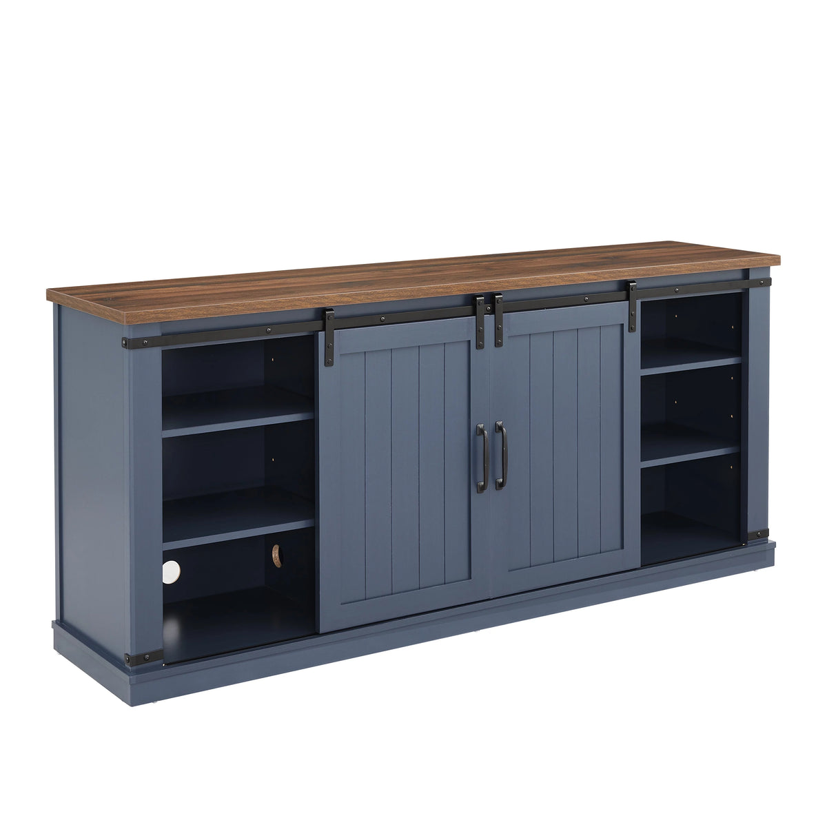 Farmhouse Sliding Barn Door TV Stand V549