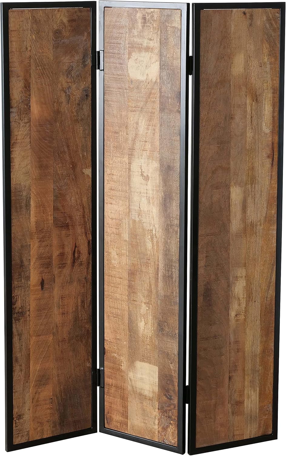 Iron Framed Mango Wood 3 Panel Room Divider P980