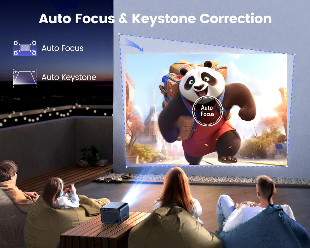 4K Wifi Bluetooth Projector with Auto Focus/Keystone X45127