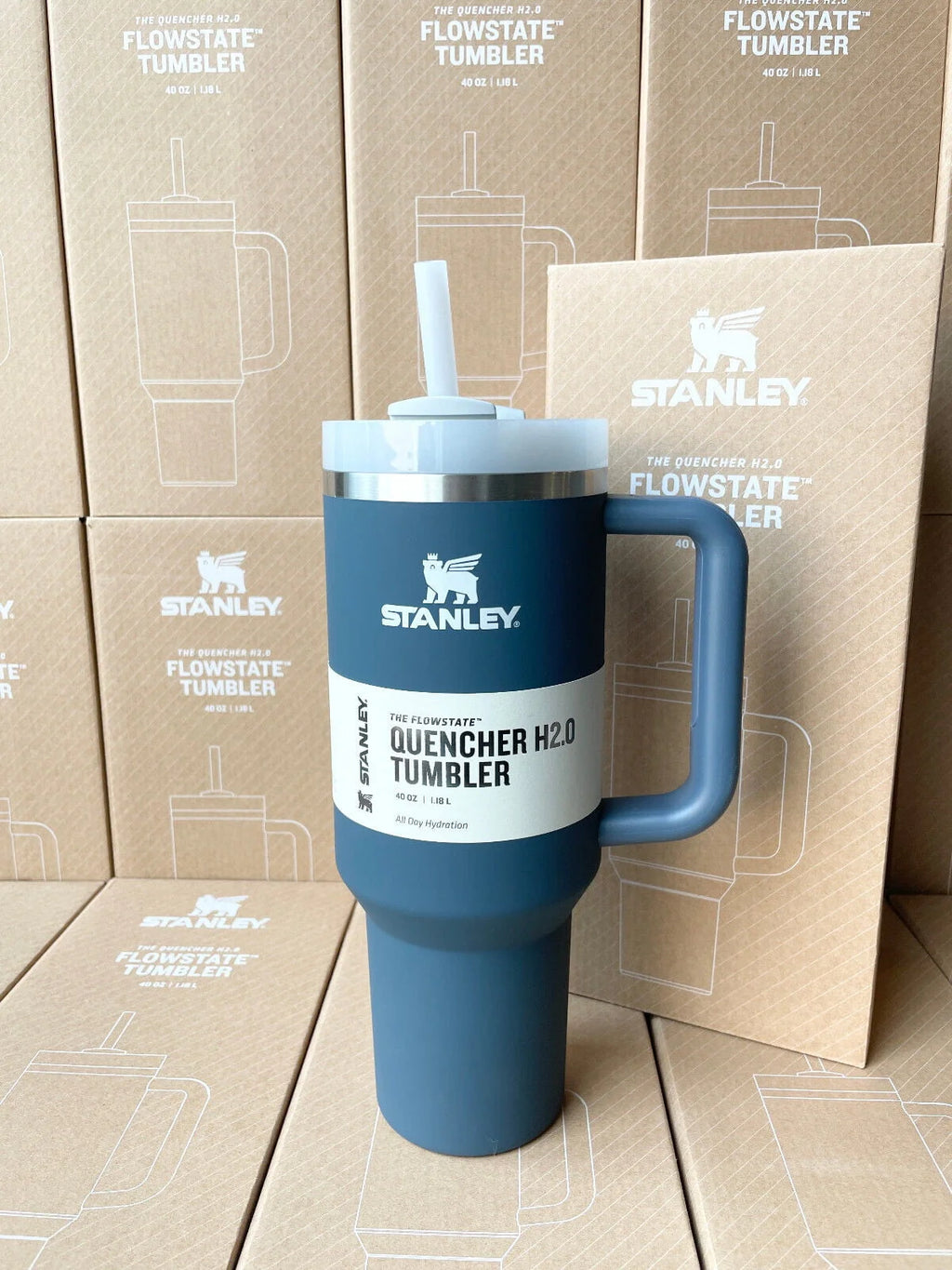40oz Stainless Steel Tumbler Navy Blue J7967