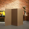 3 ft. Tall Brown 3 Panels Room Divider J83723