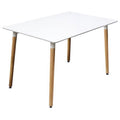 White Solid Wood Dining Table N490314