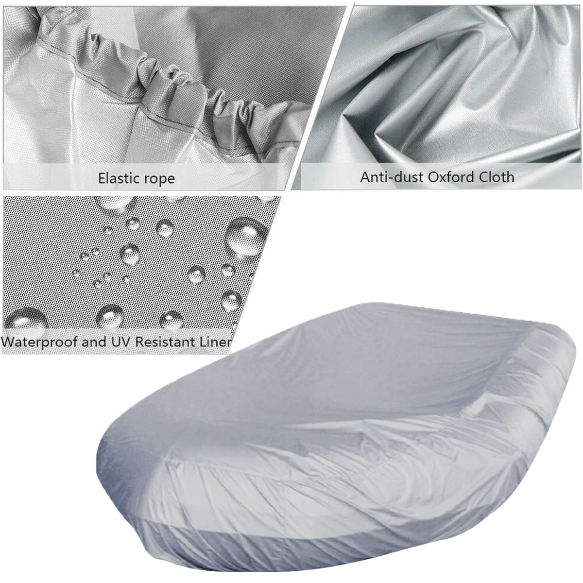210D V Shape Marine Boat Cover Waterproof Anti-UV Inflatable Boat Dinghy Cover R787