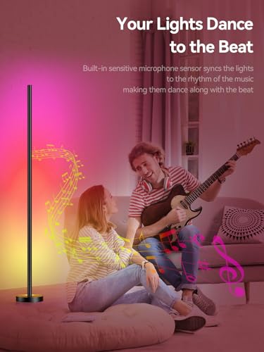 RGBICW LED Corner Floor Lamp with App & Remote Control K984