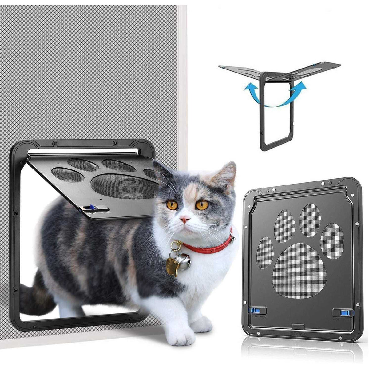 Pet Screen Door 8x10x0.4 inch Black H93985