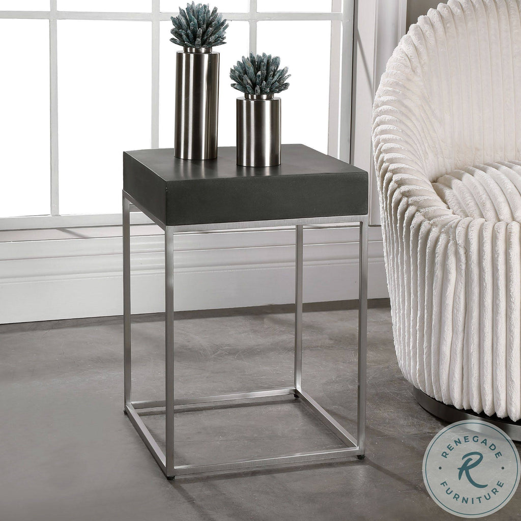 Black Concrete Accent Table G196