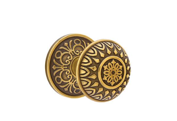 French Antique Brass Finish Passage Knob Z87127