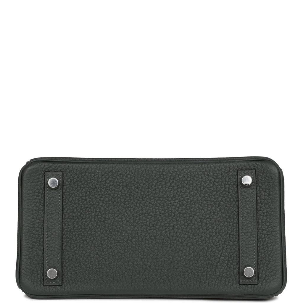 Birkin 25 Vert Fonce Togo Palladium Hardware U766741