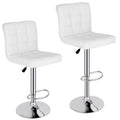 Set of Two Height Adjustable Armless Swivel Bar Stools Y802236