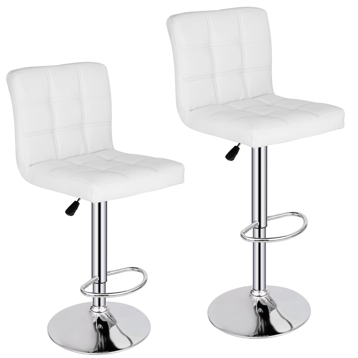 Set of Two Height Adjustable Armless Swivel Bar Stools Y802236