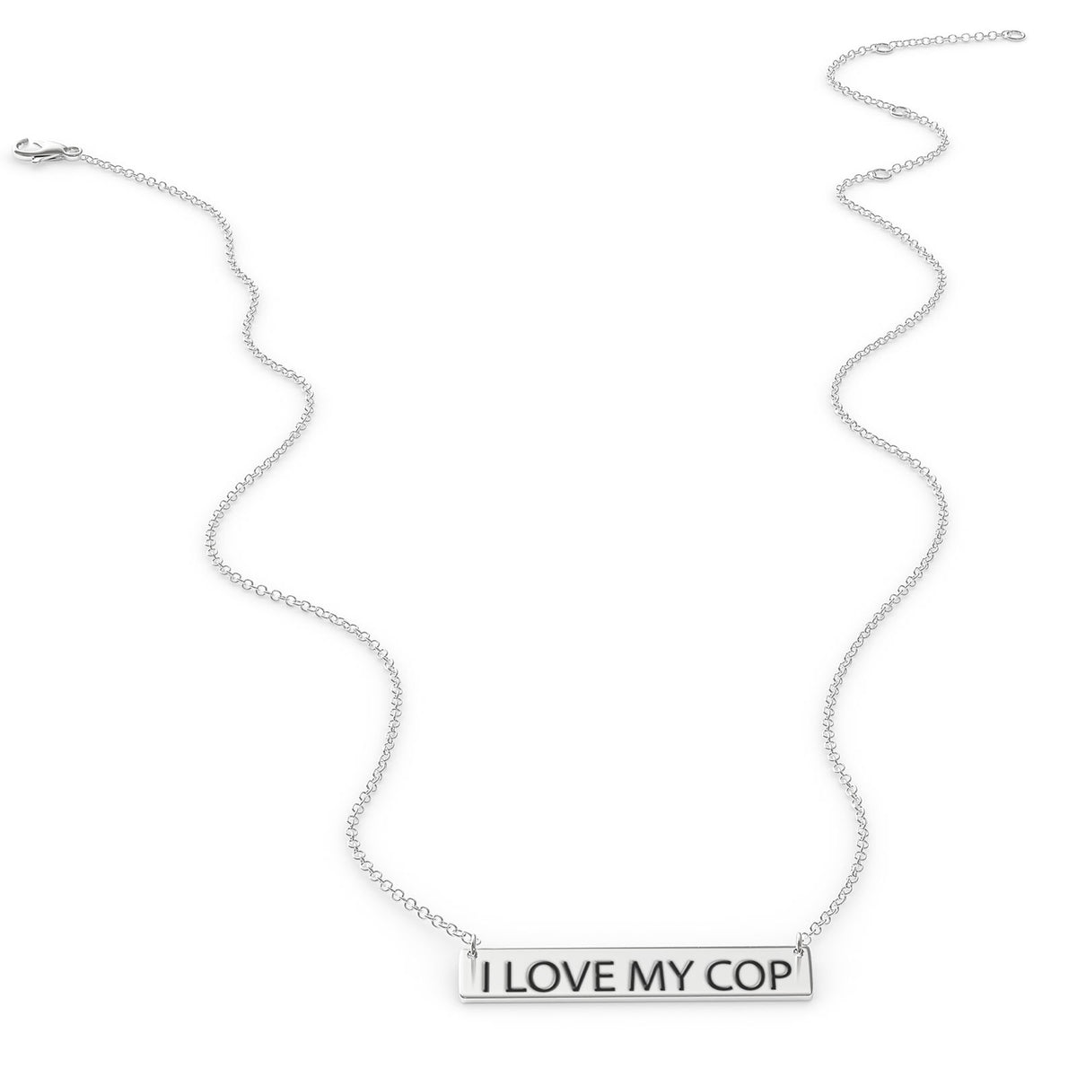 Sterling Silver Bar Pendant Necklace T51466