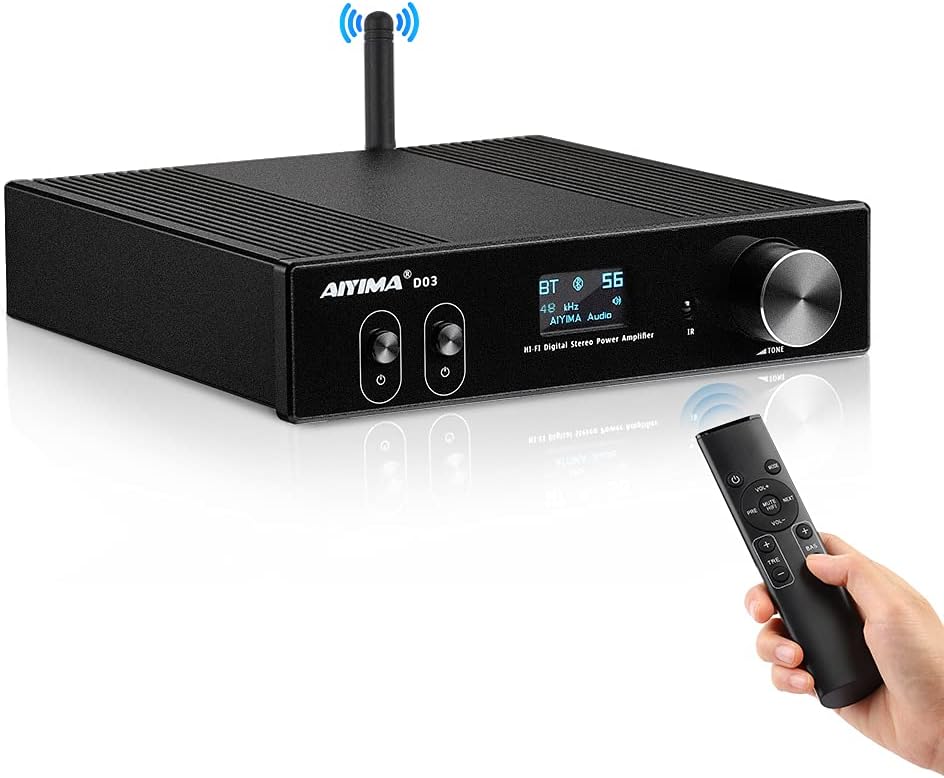 Bluetooth 5.0 Power Amplifier 150 Watt x 2 Stereo 2.1 CH Class D Amp L721066
