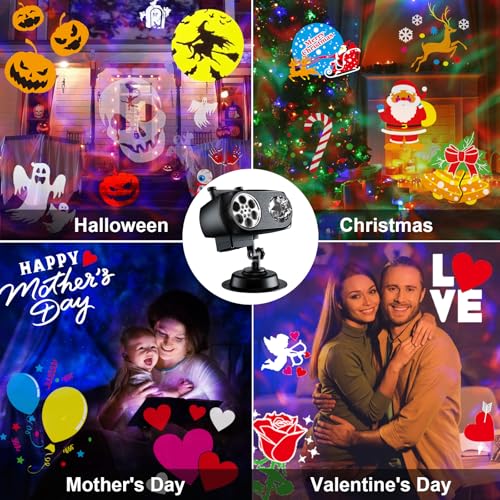 Halloween Projector Lights with 19 HD Replaceable Slides J400743
