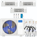 39,000 BTU 3 Zone Ceiling Cassette Ductless Air Conditioner and Heat Pump X972890