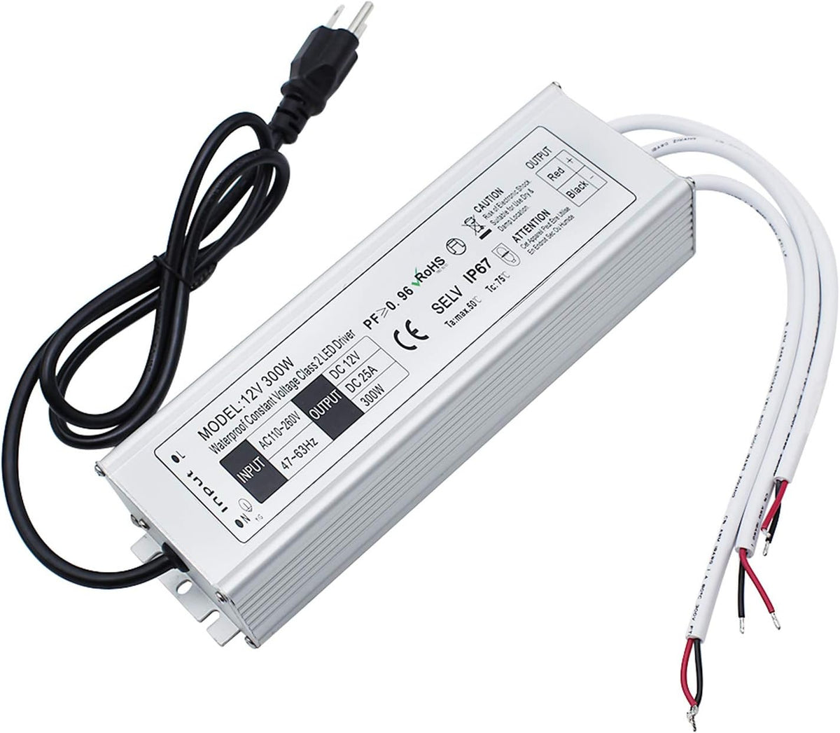 Waterproof IP67 LED Power Supply 300W 110V AC to 12V DC D494
