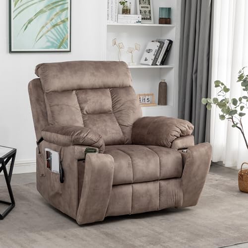 Oversized Power Lift Recliner with Heat & Massage, Brown N680286