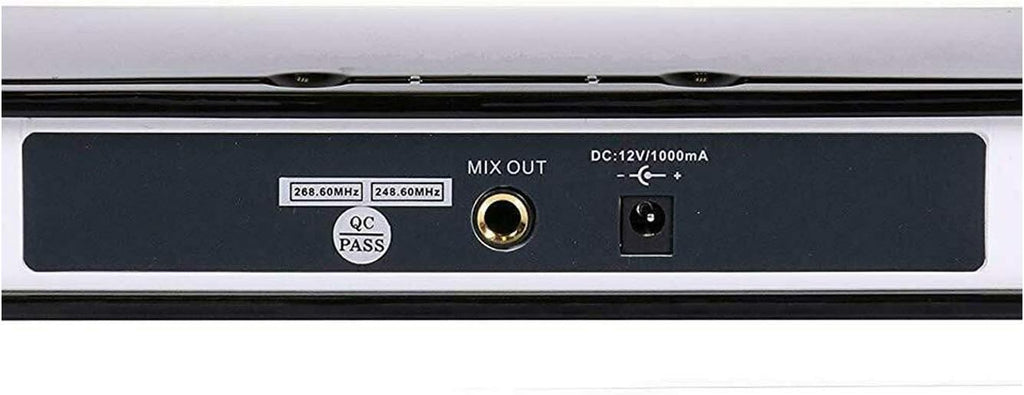 White VHF Dual Wireless Handheld Microphone System with Echo Feature, Pack of 2 E4893