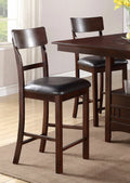 Brown Wooden Dining Chairs Set of 2 J123657