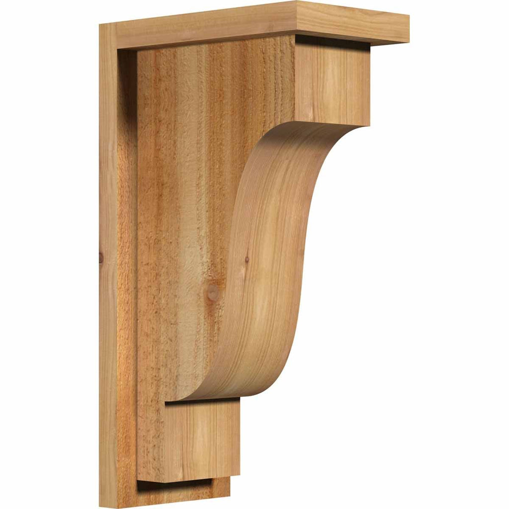 Rough Sawn Corbel with Backplate, Western Red Cedar B90761