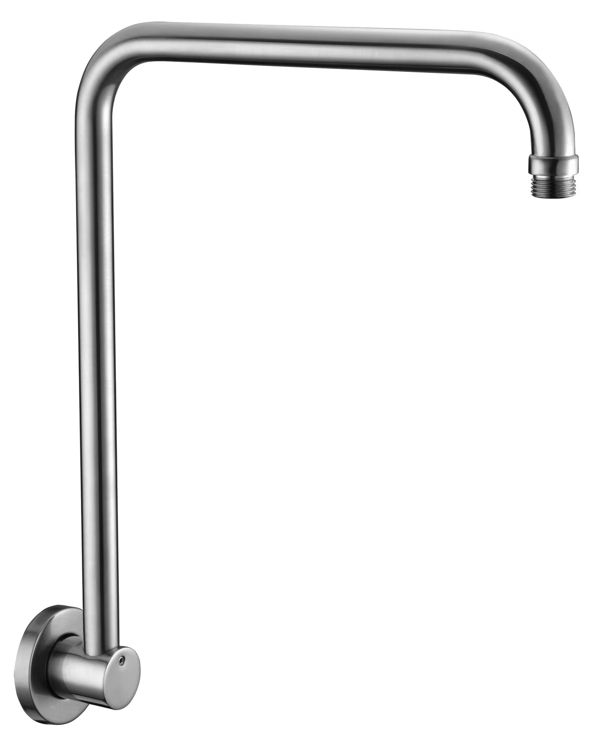 Brushed Nickel 12" Round Raised Wall Mounted Shower Arm Q9592