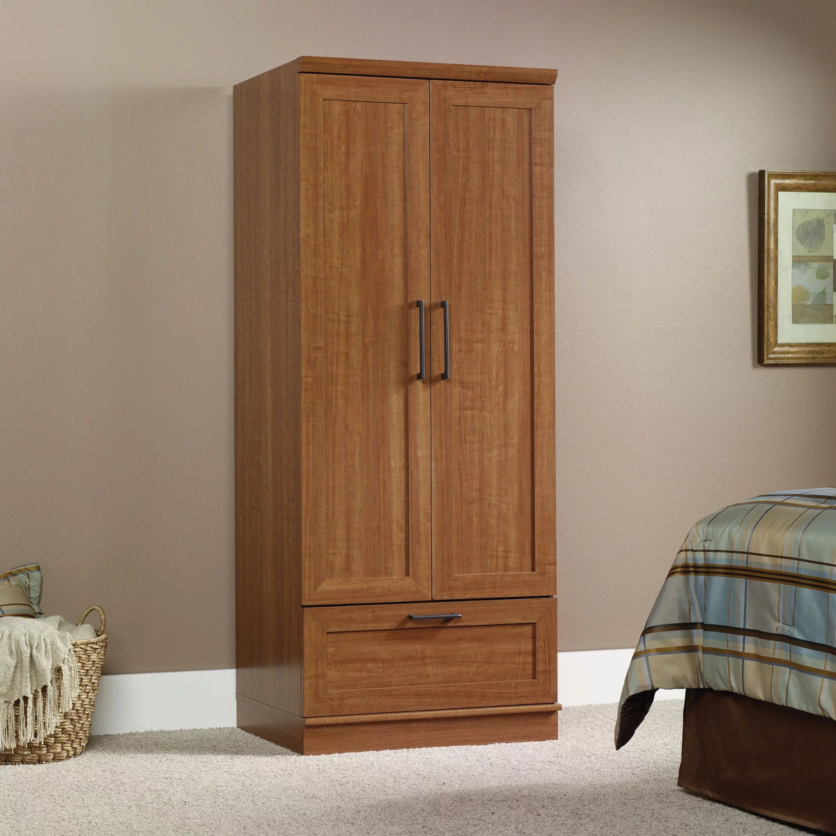 Sienna Oak Finish Wardrobe/Storage Cabinet K3361