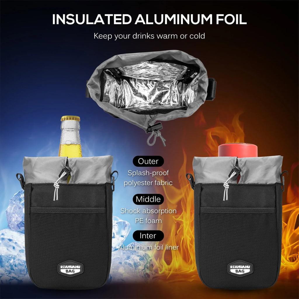 Insulated Bicycle Handlebar Water Bottle Holder Bag D64329