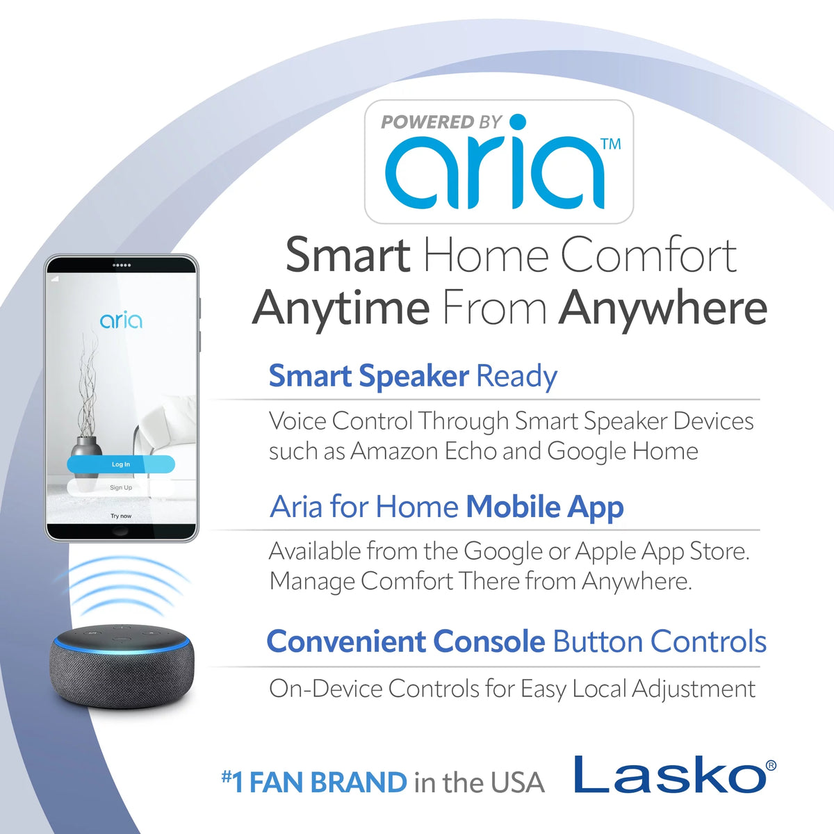 40" Smart Tower Fan with Wi-Fi, 5 Speeds Q418282