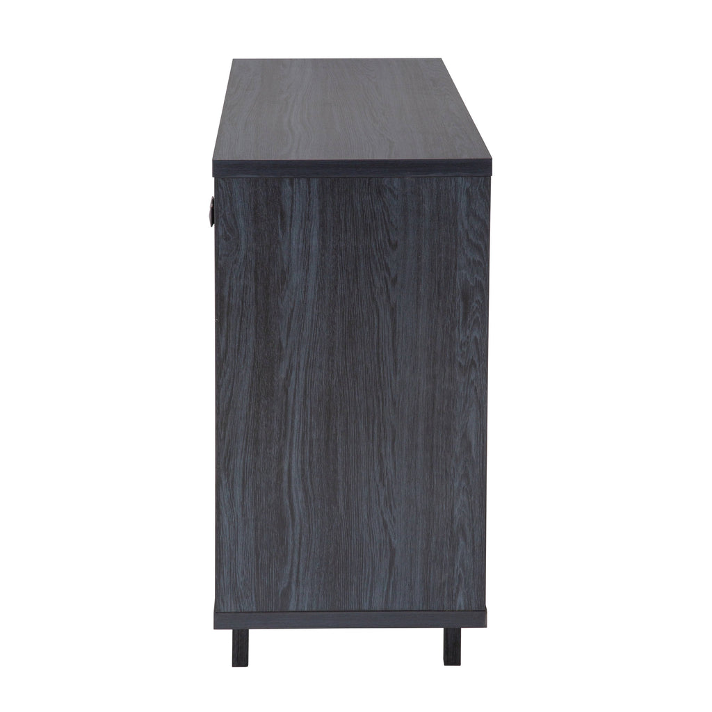 Beige Oak 47 inch Sideboard Buffet Table with Two Storage Cabinets N988