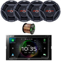 Double DIN Bluetooth CD/DVD Car Receiver with 4x 6.75" Coaxial Speakers G224483
