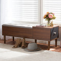 Grey Fabric Shoe Storage Bench M5628