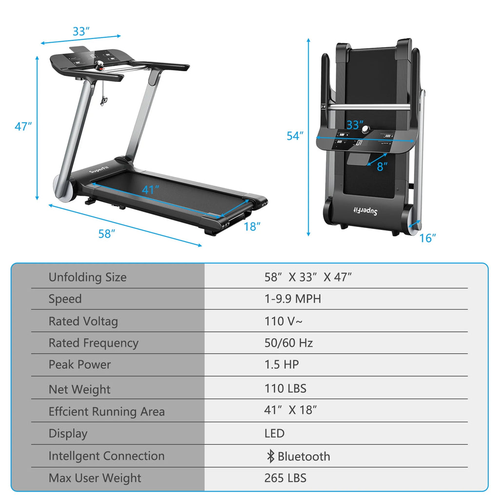 Electric Folding Treadmill W304045