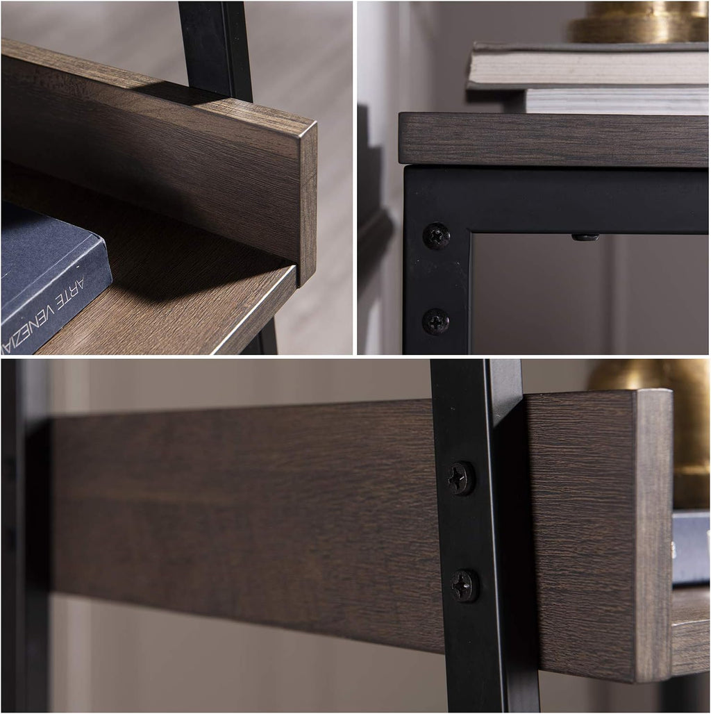 Smoky Oak Bookcase with Storage Shelf and Drawer V61745