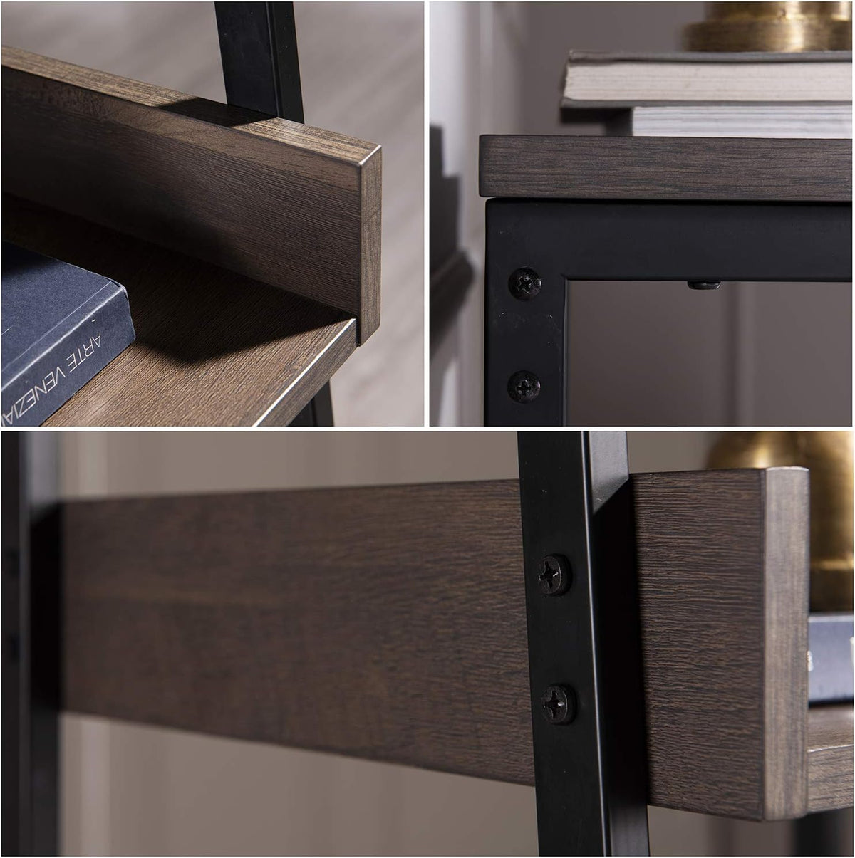 Smoky Oak Bookcase with Storage Shelf and Drawer V61745