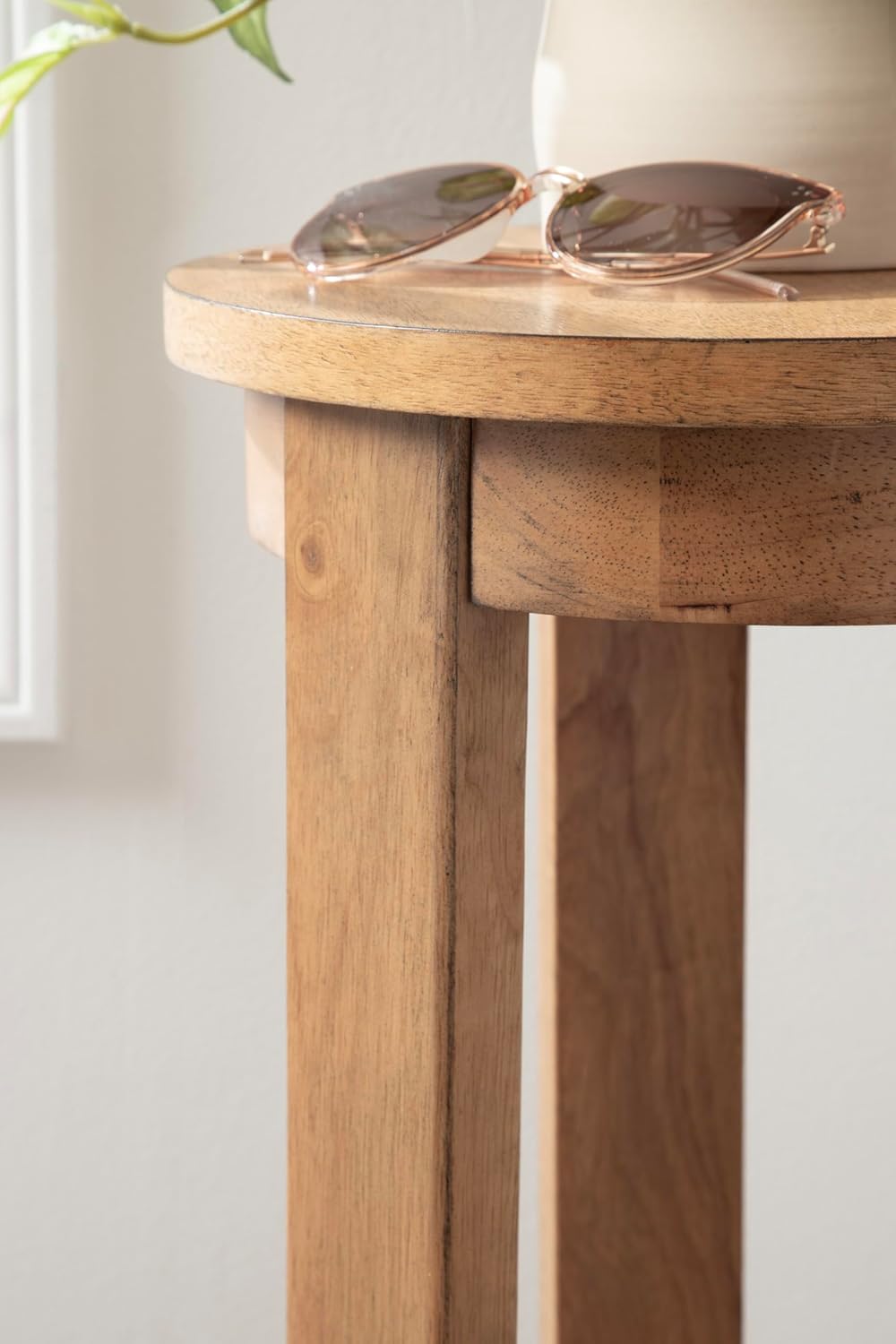 Natural Two-Tier Circle Plant Stand Z8002