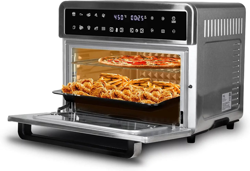 26QT Extra Large Digital Convection Oven Air Fryer Combo With Rotisserie And Dehydrator Q148
