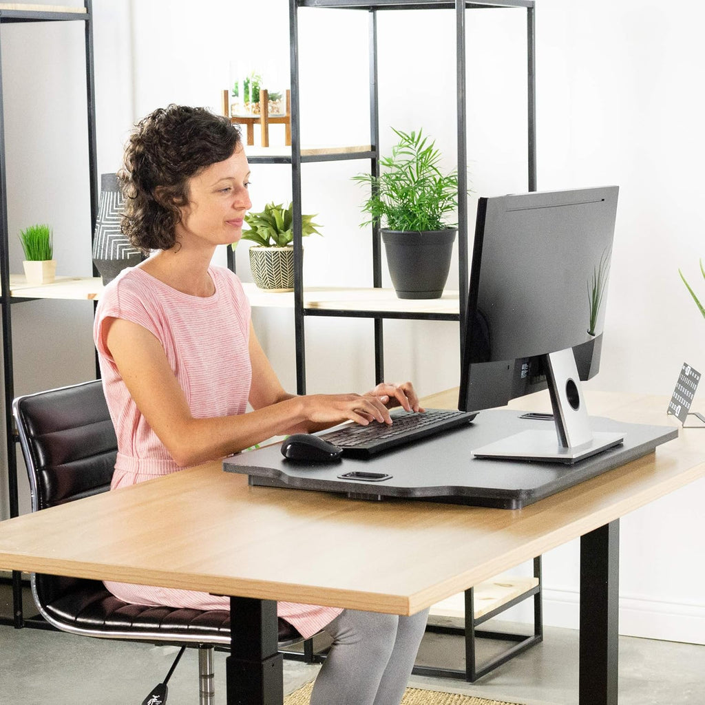 Black 27 inch Adjustable Standing Desk Converter D8233