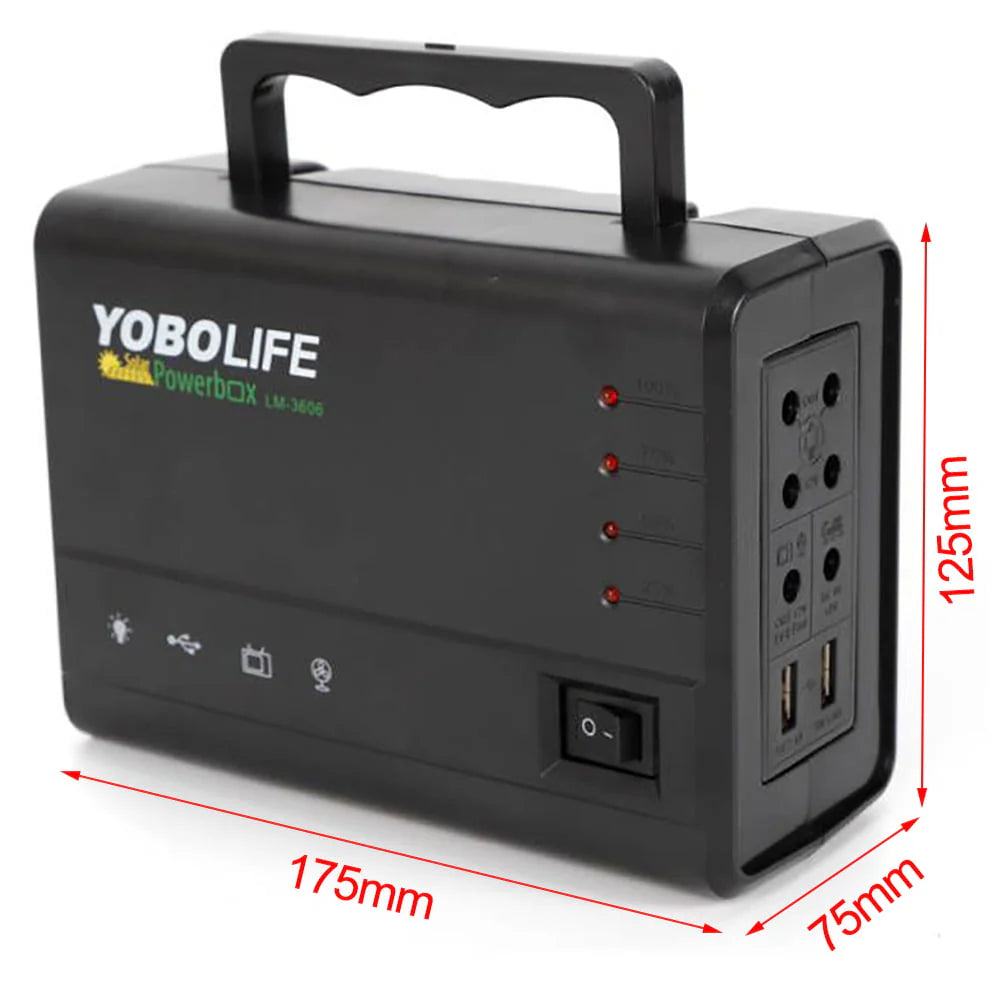 Portable Solar Panel Power Generator Kit with USB Charger Q102678