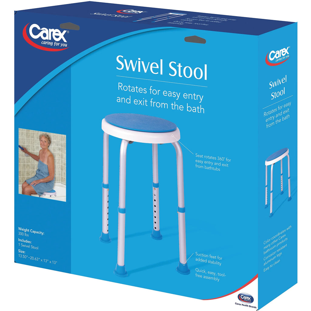 Swivel Bath and Shower Stool Chair with Padded Seat W9119
