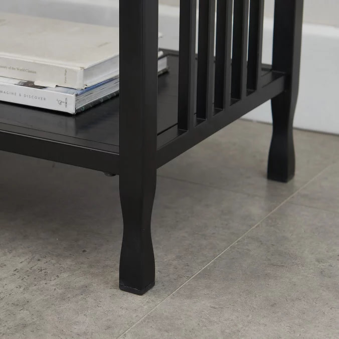 Black One Drawer Nightstand Side Table A255831