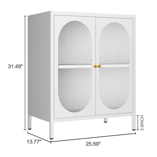 2 Door Metal Storage Cabinet with 1 Adjustable Shelf R5454