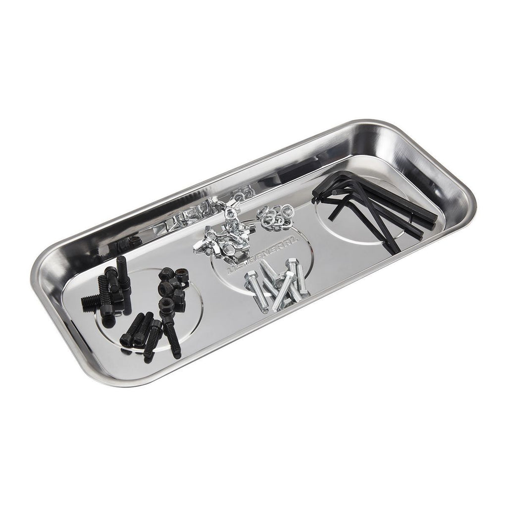14-1/8 in. x 6-1/4 in. Magnetic Stainless Steel Parts Tray Q6663