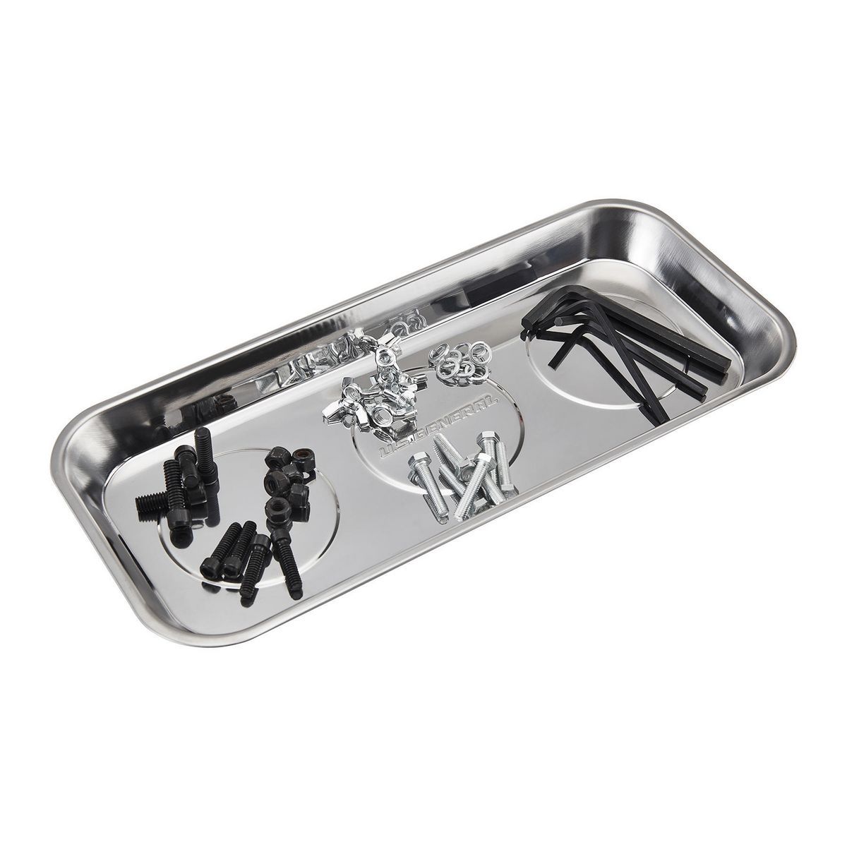 14-1/8 in. x 6-1/4 in. Magnetic Stainless Steel Parts Tray Q6663