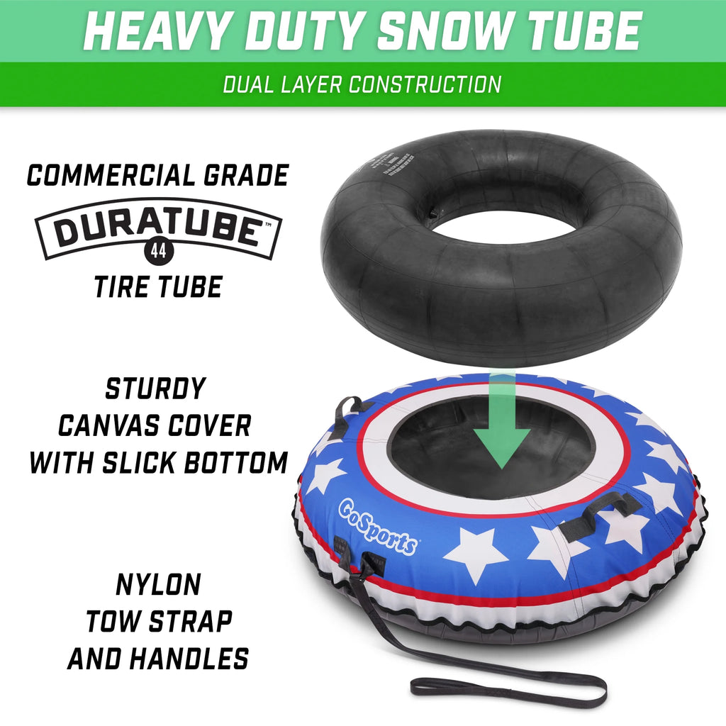 44" Heavy Duty Winter Snow Tube with Canvas Cover X123