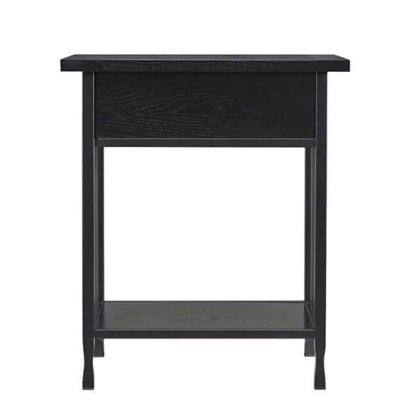 Black One Drawer Nightstand Side Table A255831
